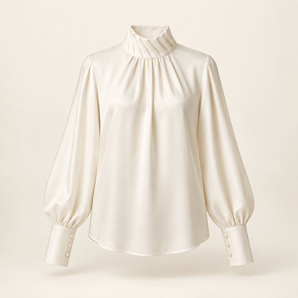 Celeste Pearl Pleated Blouse