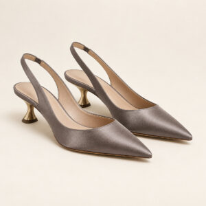 Sabine Smoke Satin Slingback